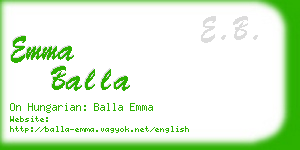 emma balla business card